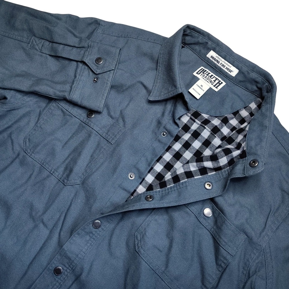 Duluth Trading Fire Hose Flannel Lined Standard Fit Limber Jac Mens XL Shacket